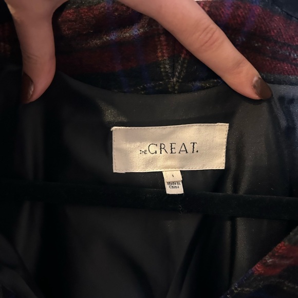 THE GREAT. Plaid button up coat - Picture 4 of 5